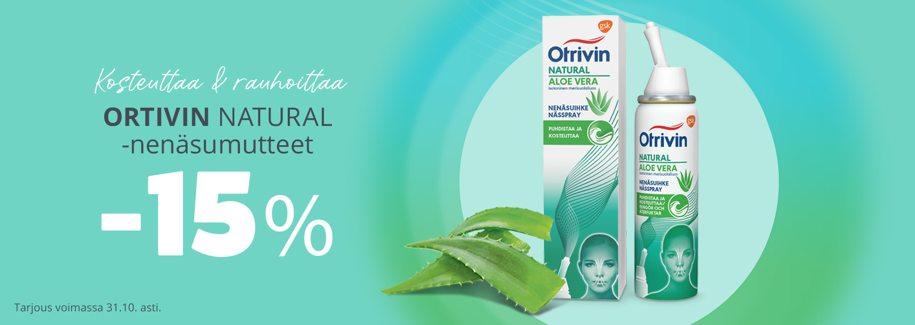 Lokakuun tarjous | Otrivin Natural -nenäsuihkeet -15 %