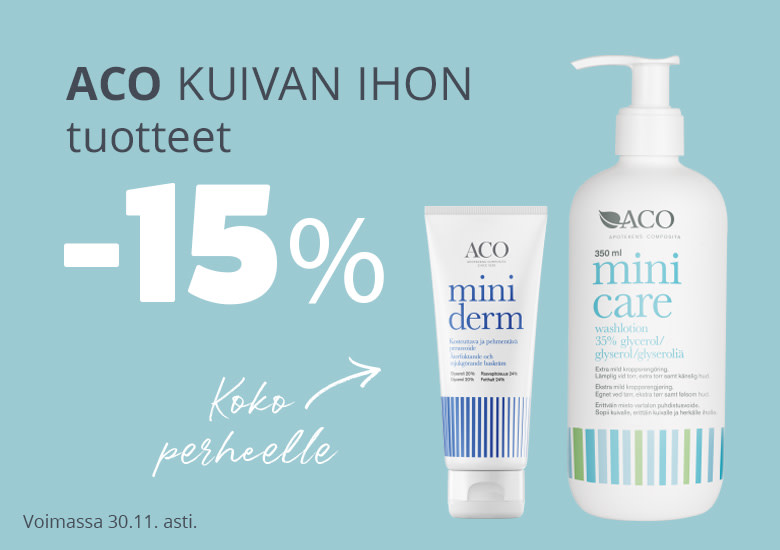 Marraskuun tarjous | ACO kuivan ihon tuotteet -15 %