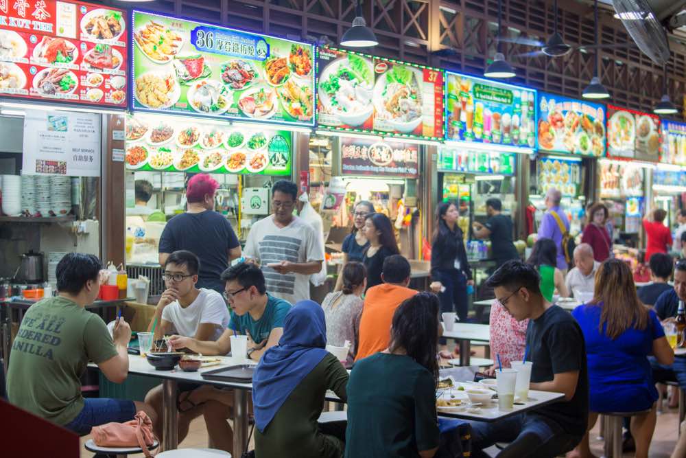 Newton Circus food court in Singapore