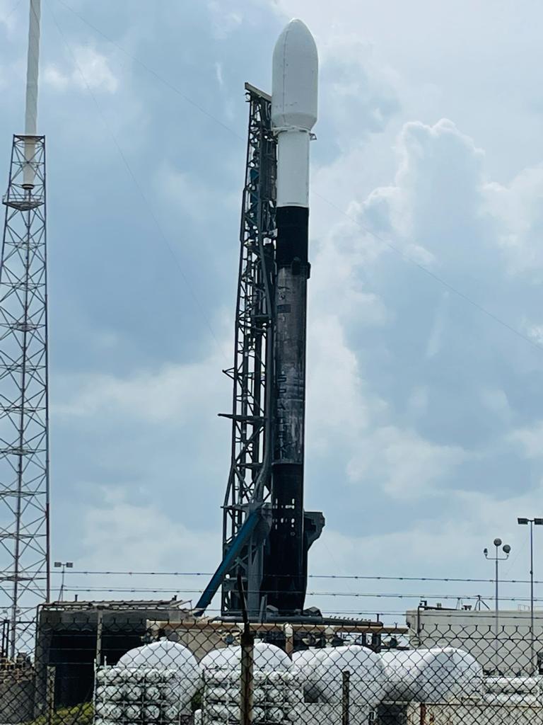 Falcon 9 rocket carrying Tiger-3 ready for launch in Cape Canaveral Space Launch Complex 40