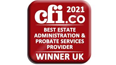 CFI 2021 Best Estate Administration and Probate Services Provider - winner uk