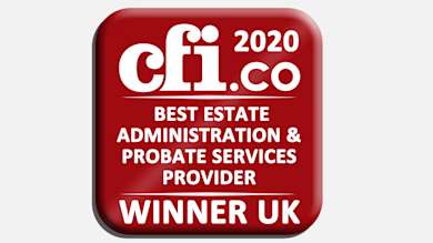 CFI 2020 Best Estate Administration and Probate Services Provider - winner uk
