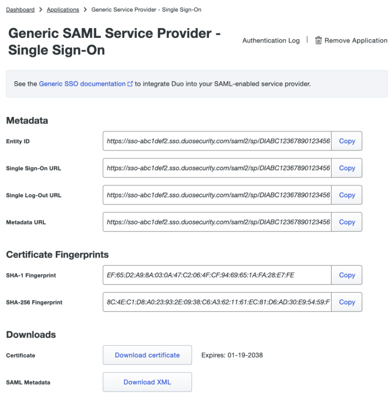 Duo 3 SAML Service Provider