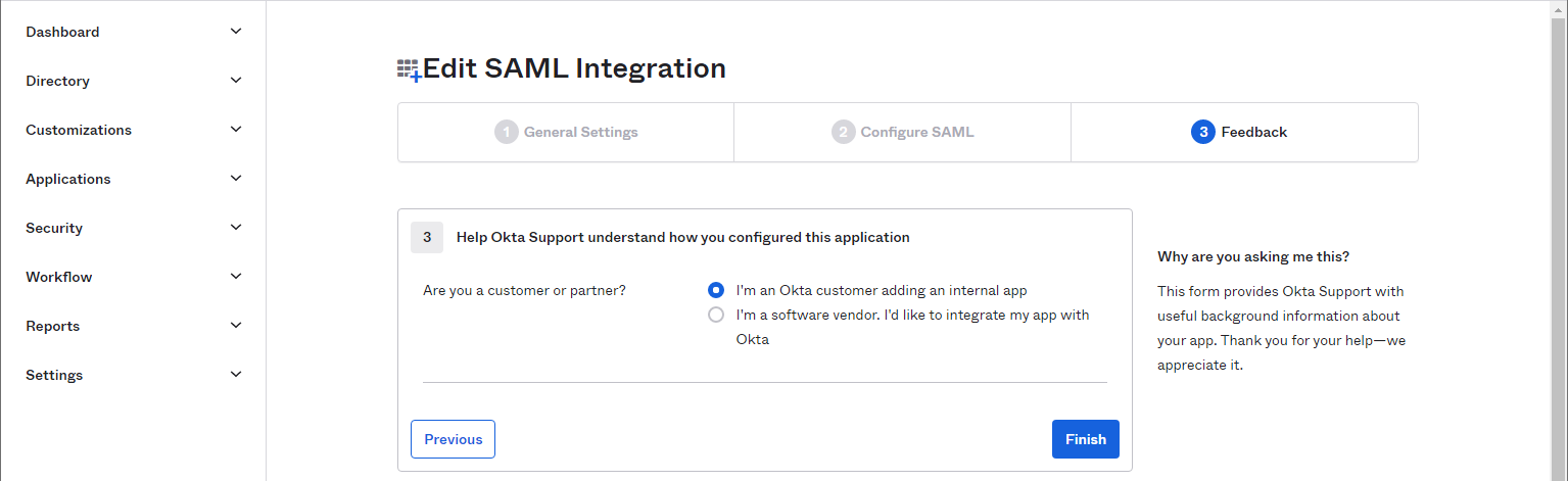 Okta 7 SAML Integration Feedback
