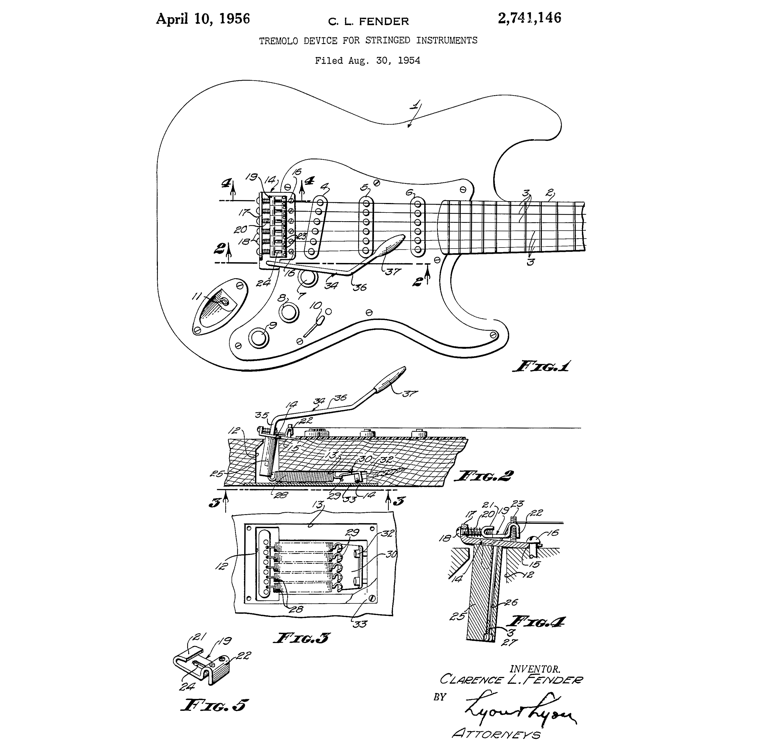 Fender Tremolo Patent 1956