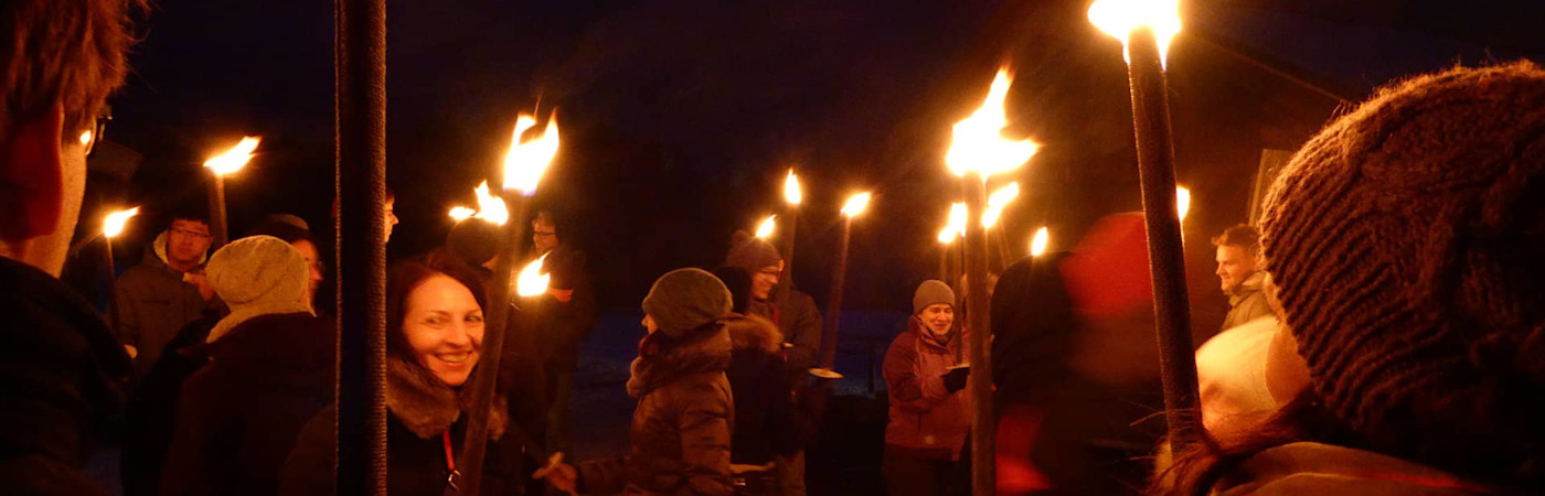 Fackelwanderung und Rodeln