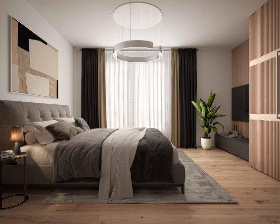 Photo: Visualization bedroom in the project MIO in Innsbruck