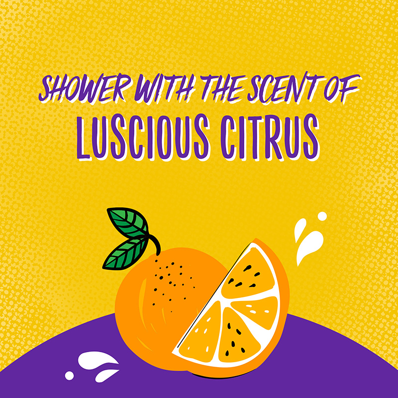 Shower with the scent of luscious citrus