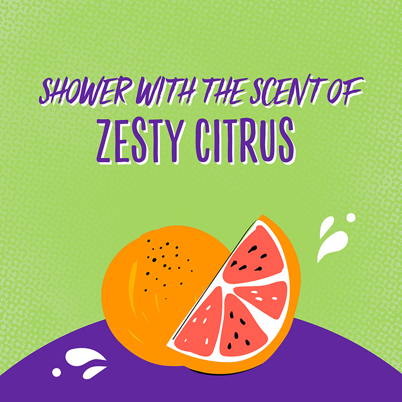 SHOWER WITH THE SCENT OF ZESTY CITRUS