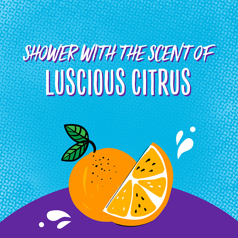 Shower with the scent of Luscious Citrus