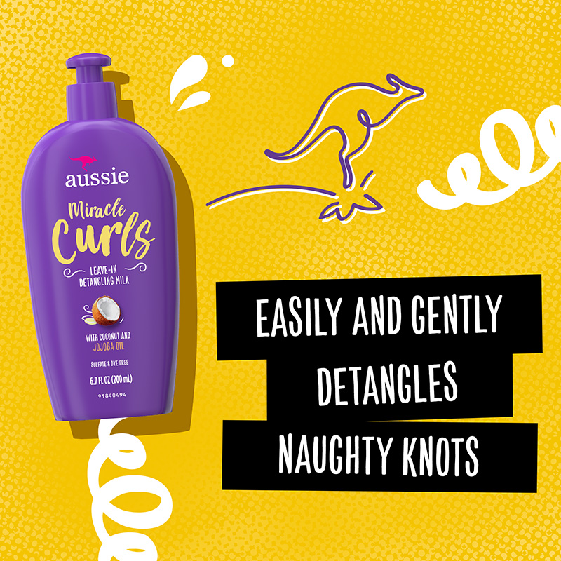 Miracle Curls Leave-in Detangling Milk EASILY AND GENTLY DETANGLES NAUGHTY KNOTS