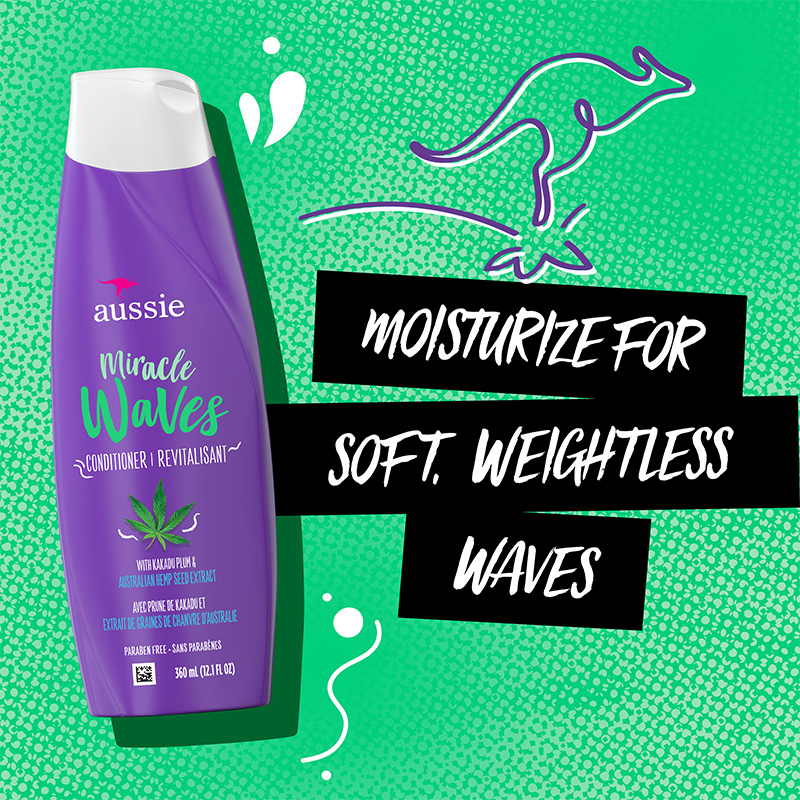 Miracle Waves Anti-Frizz Hemp Conditioner 12.1 OZ MOISTURE FOR SOFT, WEIGHTLESS WAVES