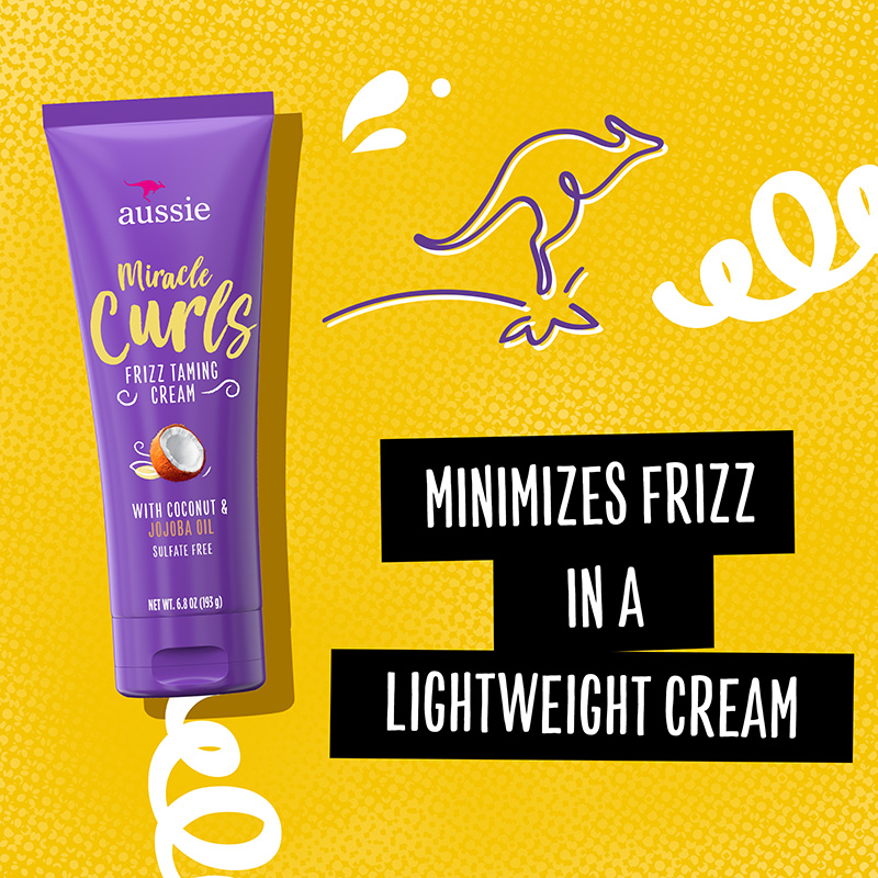 Miracle Curls Frizz Free Curl Cream minimizes frizz in a light weight cream