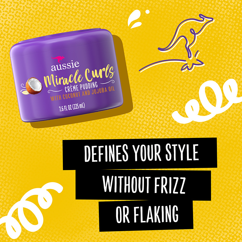 Miracle Curls Crème Pudding DEFINES YOUR STYLE WITHOUT FRIZZ OR FLAKING