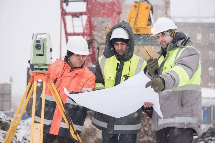 Construction in winter