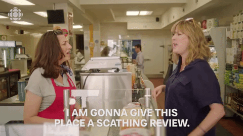 Customer giving negative review