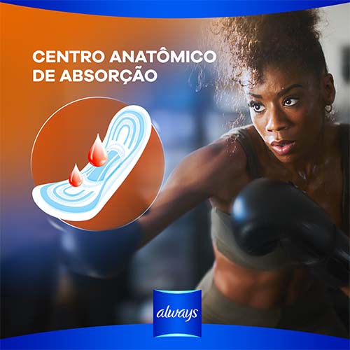 Absorvente Always Super Proteção Sem Abas Seca