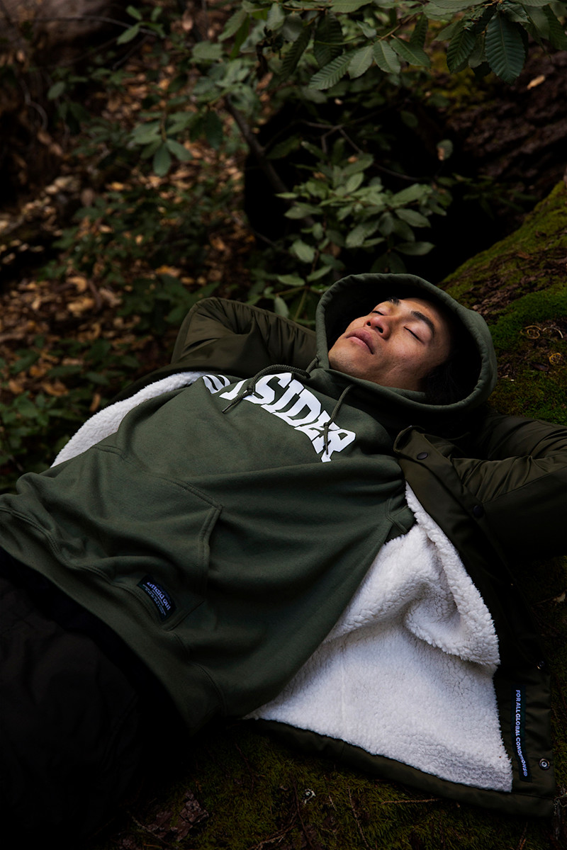 Afield Out Outsider Hoodie + Pile Fleece Coaches Jacket