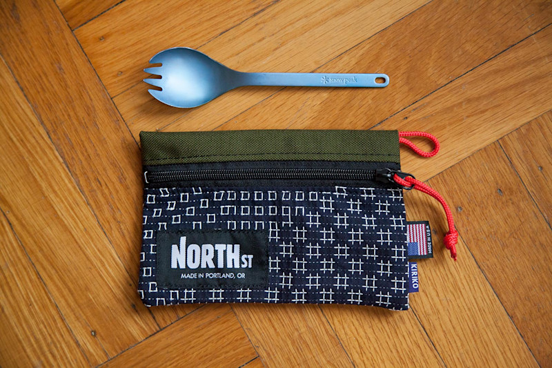 NSB x Kiriko Pittock Travel Pouch with Snow Peak spork for scale