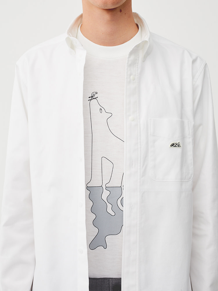 Goldwin x Geoff McFetridge Round Collar B.D. Oxford Shirt ($260)