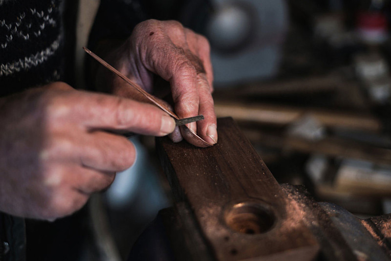 Copper Camping Spoon in process, image courtesy Misc. Adv.