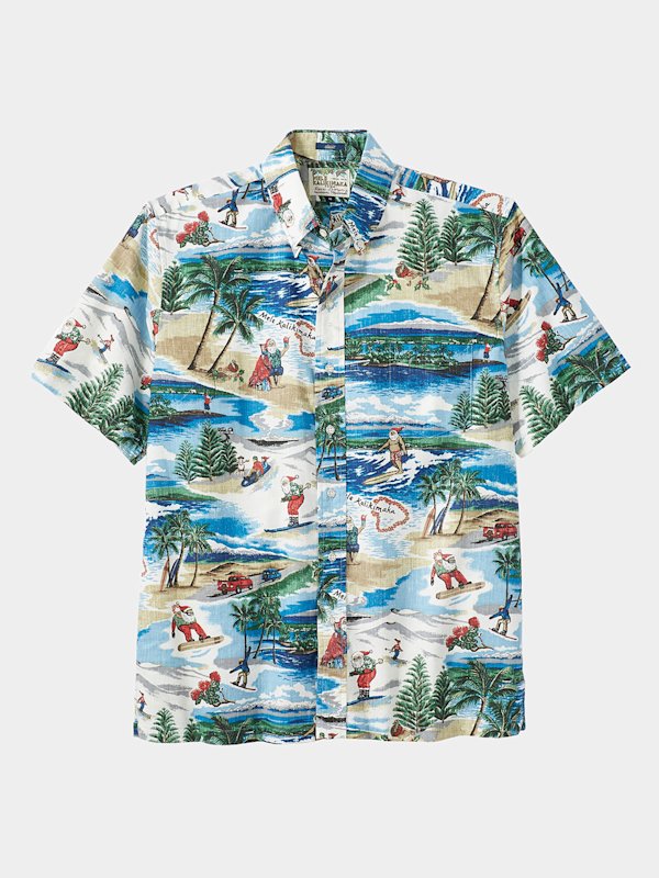 Huckberry-Ryen-spooner hawaiian christmas shirt