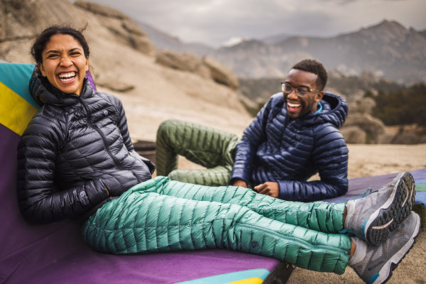 Men Outdoor Down Pants Waterproof Wear Hiking Camping Warm Winter