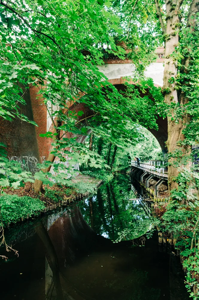 berlin-wall-trail-guide-pathside-canal-through-forest