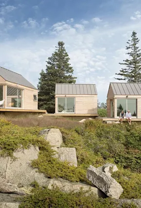 A Trio of Cabins Create An Island Getaway Off Coastal Maine