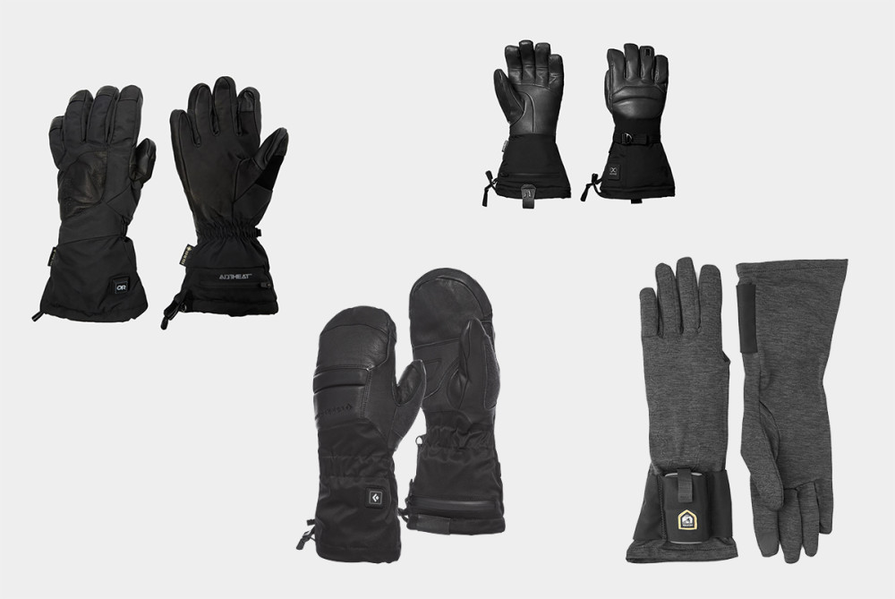 ACTIONHEAT Men's Black AA Battery Heated Gloves AH-GV-AA-01-M