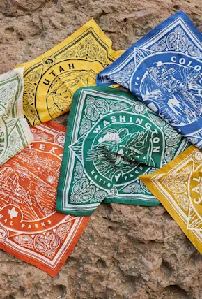 Parks Project x Hanks Kerchief Launch National Park Bandanas