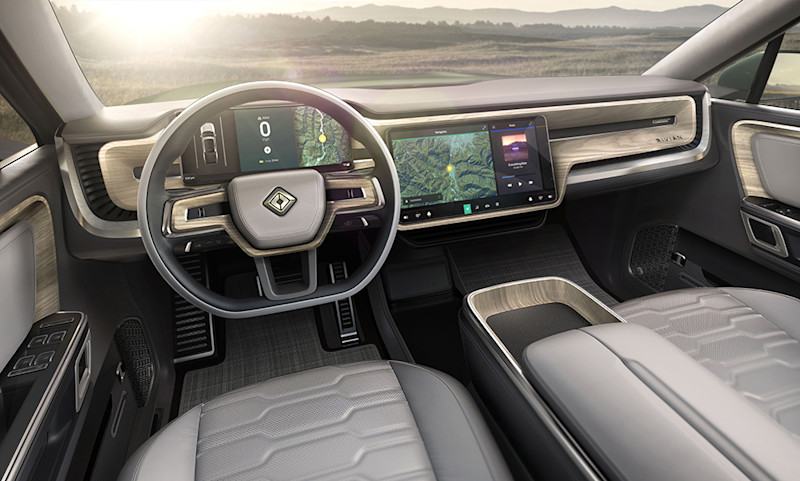 Rivian R1S SUV interior