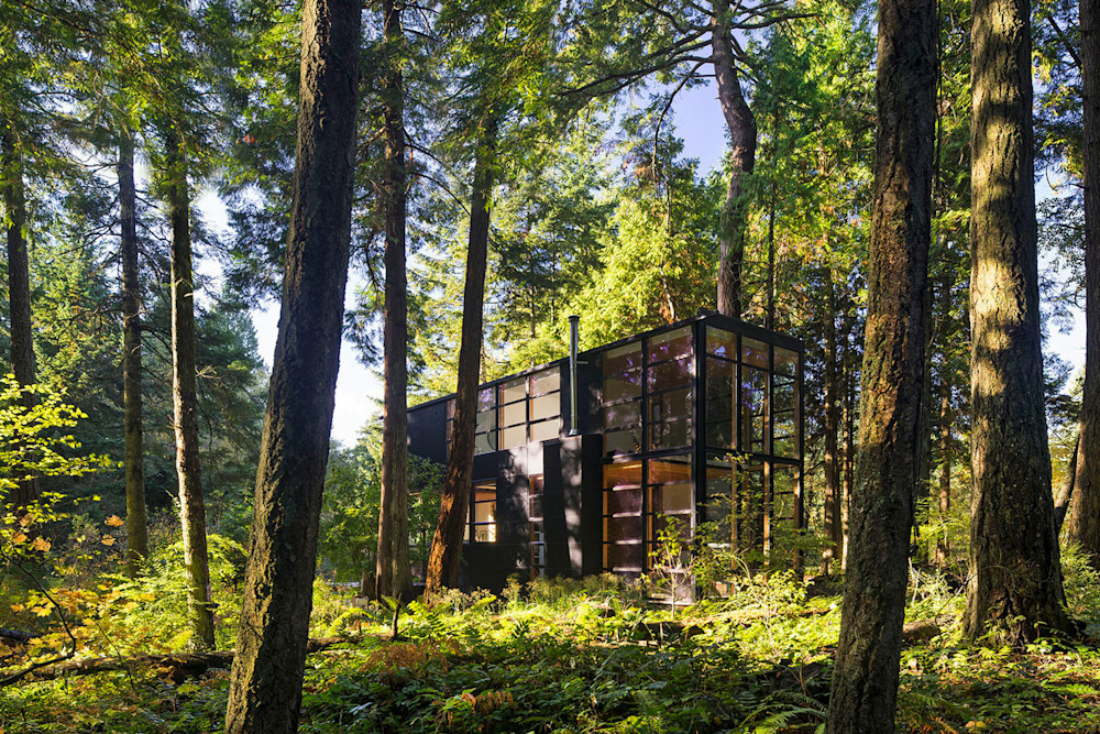 Point Roberts, WA Lightbox PNW Glass Box Cabin Field Mag