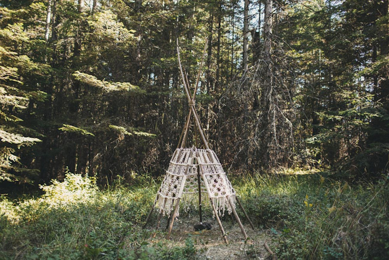 "FORT" installation by Sally England, Cabin-Time: Pokey Creek, Photo: Carson Davis Brown