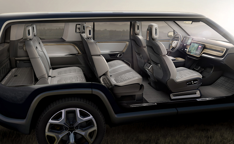 Rivian R1S SUV interior