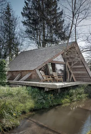 The Climber's Cabin Is a Trippy A-Frame in the English Countryside