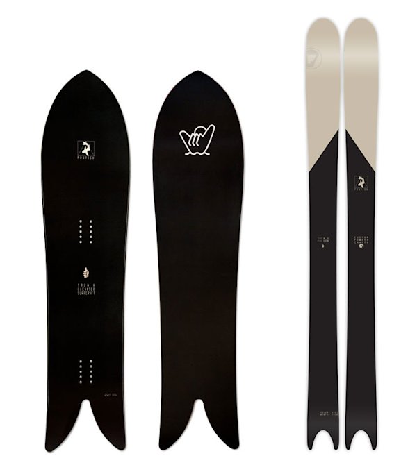 LTD Powfish Snowboard and Skis