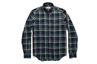 Taylor Stitch Blackwatch Plaid Linen Shirt
