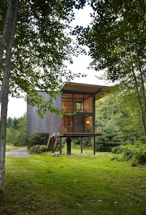 A Formidable Fortress of a Cabin, Designed to Weather Any Storm