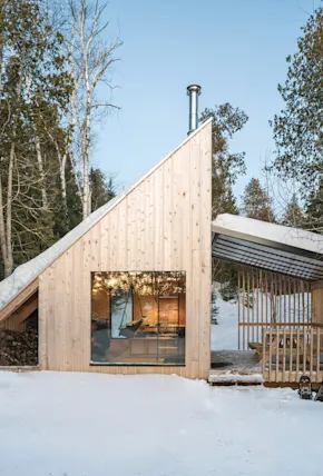 The Classic A-Frame Cabin Gets Reinterpreted in Rural Quebec
