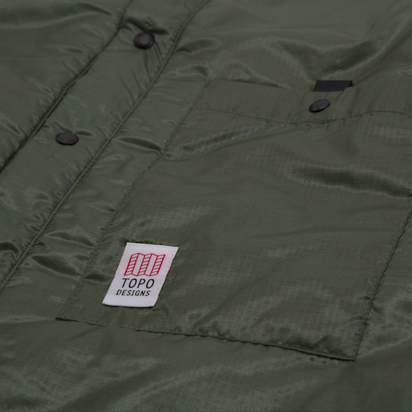 Puffer Cardigan chest pocket detail