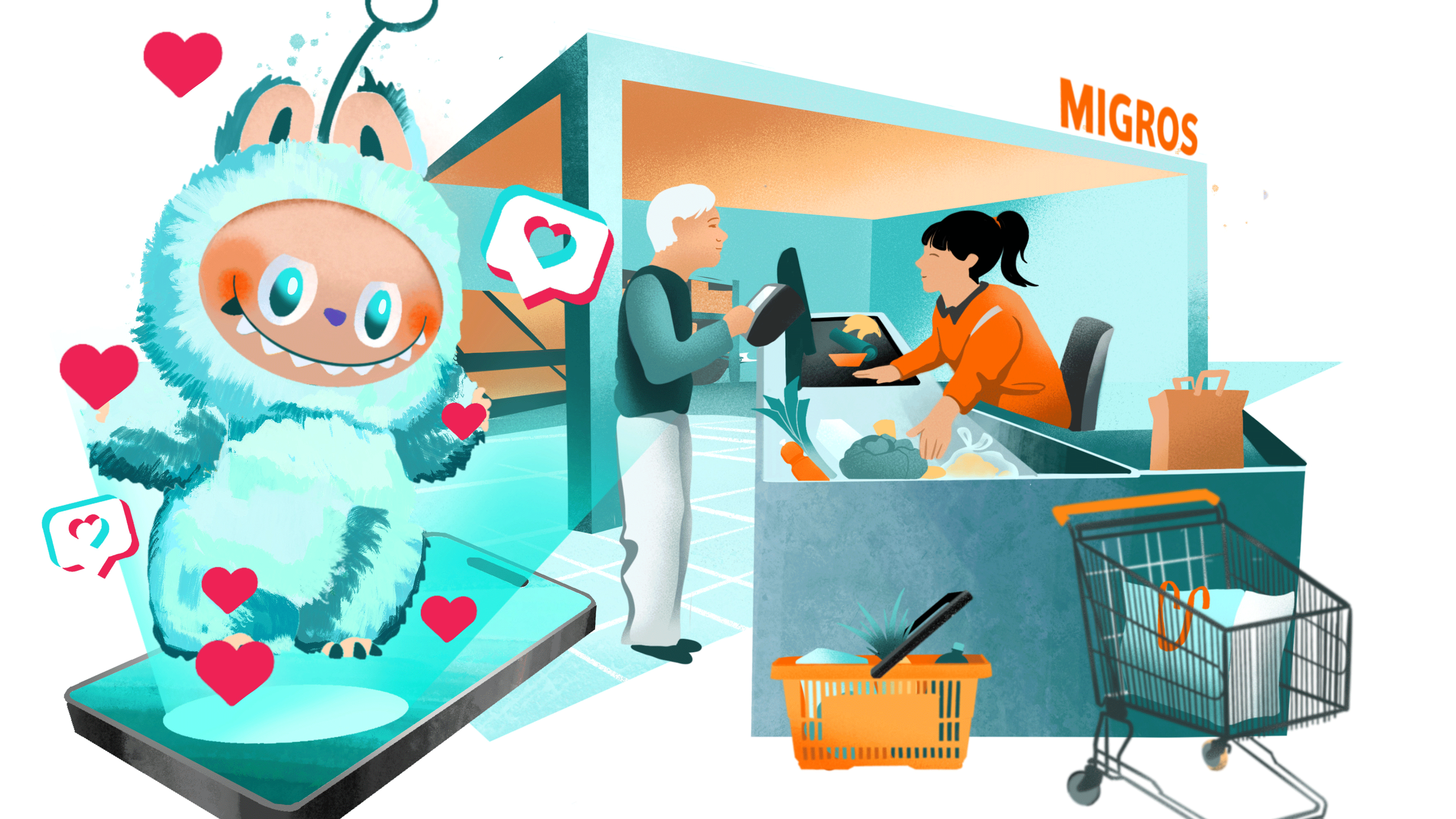 Tiktok kreiert Nachfrage nach Produkten Illustration einer Labubu Puppe