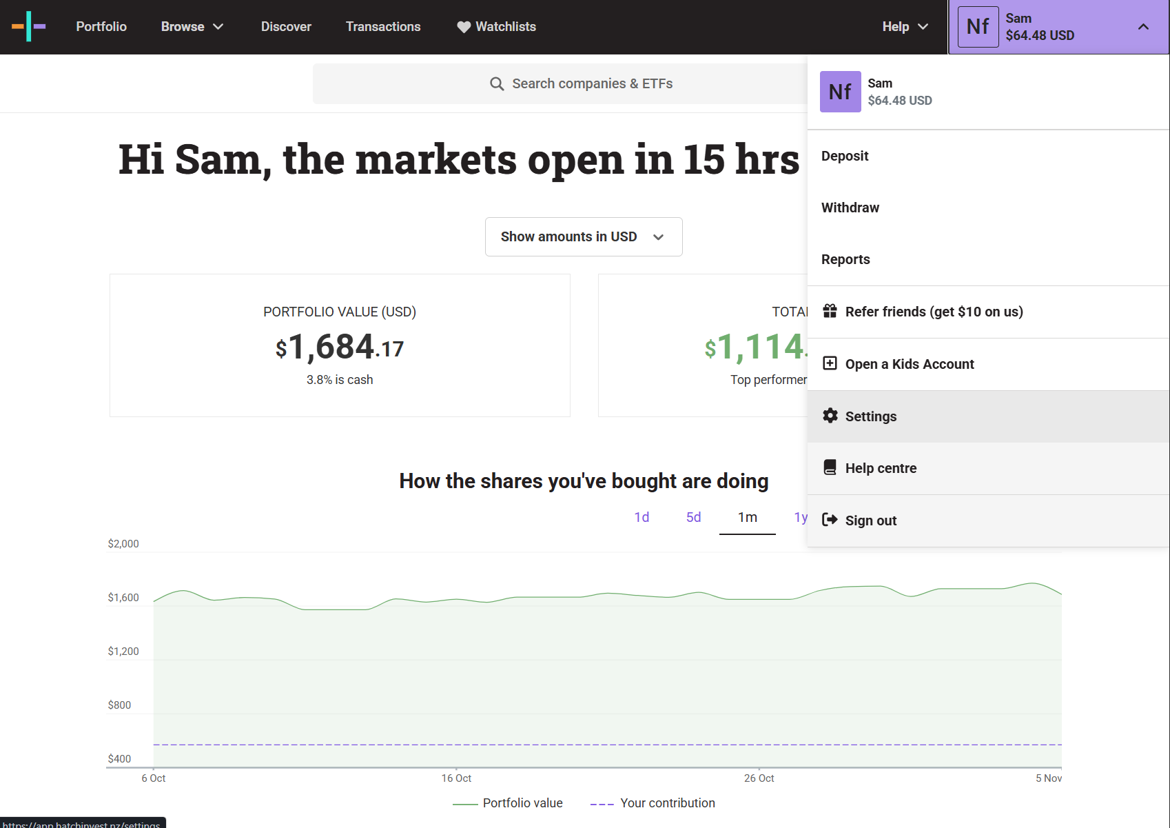 7 – Click on ‘Account Settings’.