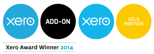 badges - xero add-on award winner 2014 + xero gold partner