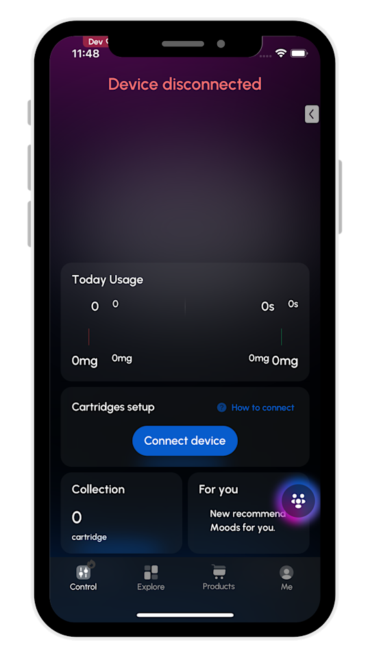 Disconnect Device screen