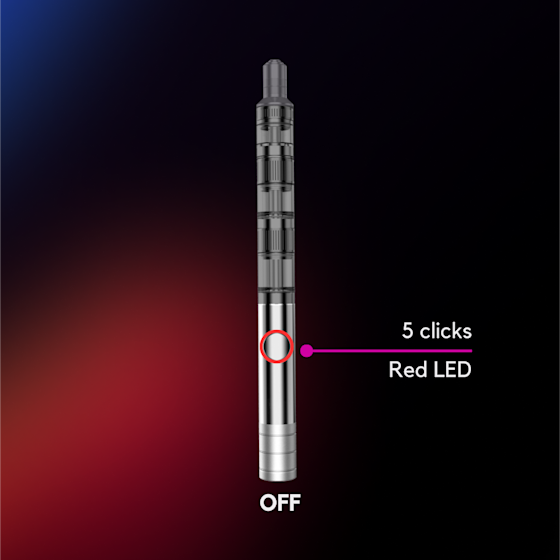 5 clicks turn off Moodi Pro