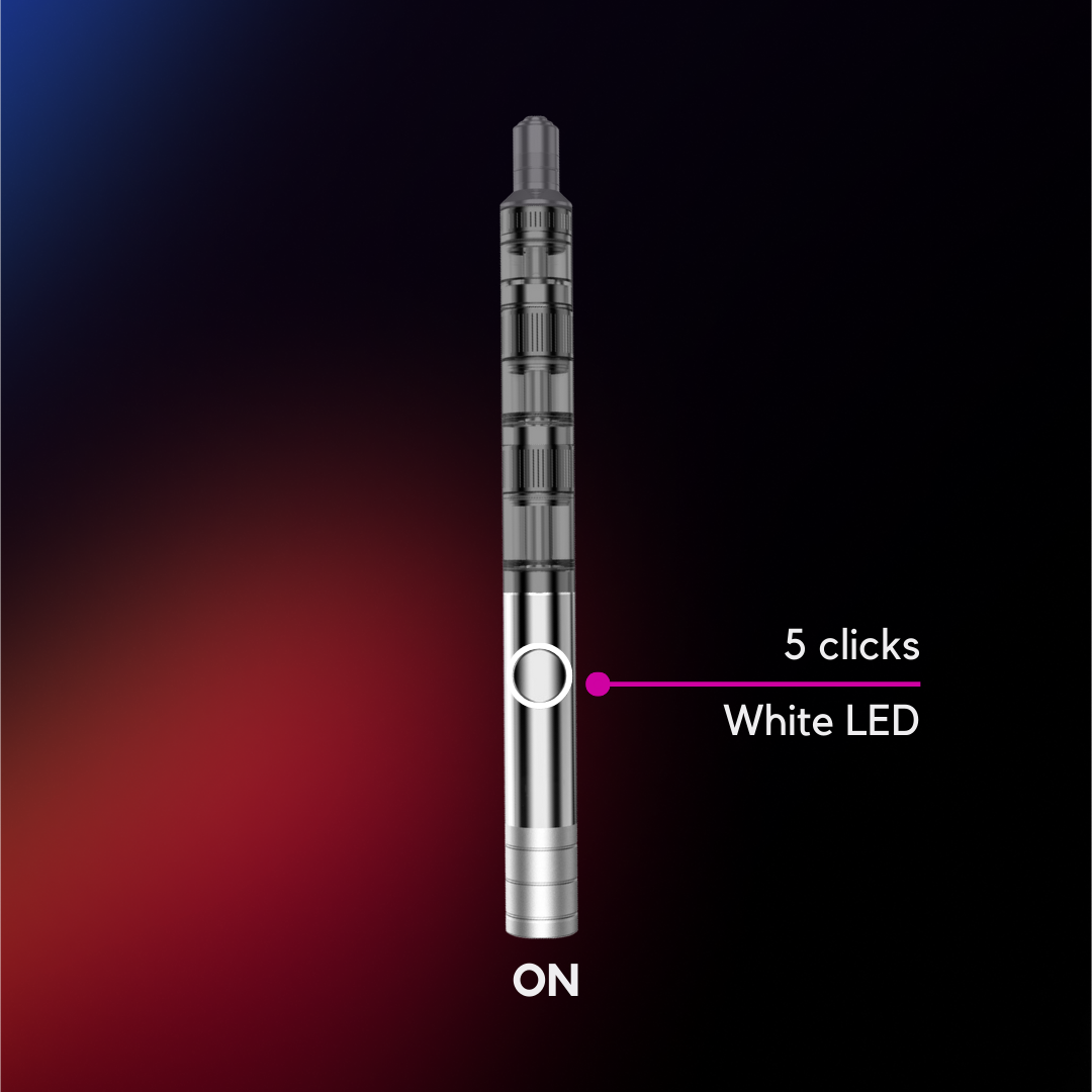 5 clicks turn on Moodi Pro