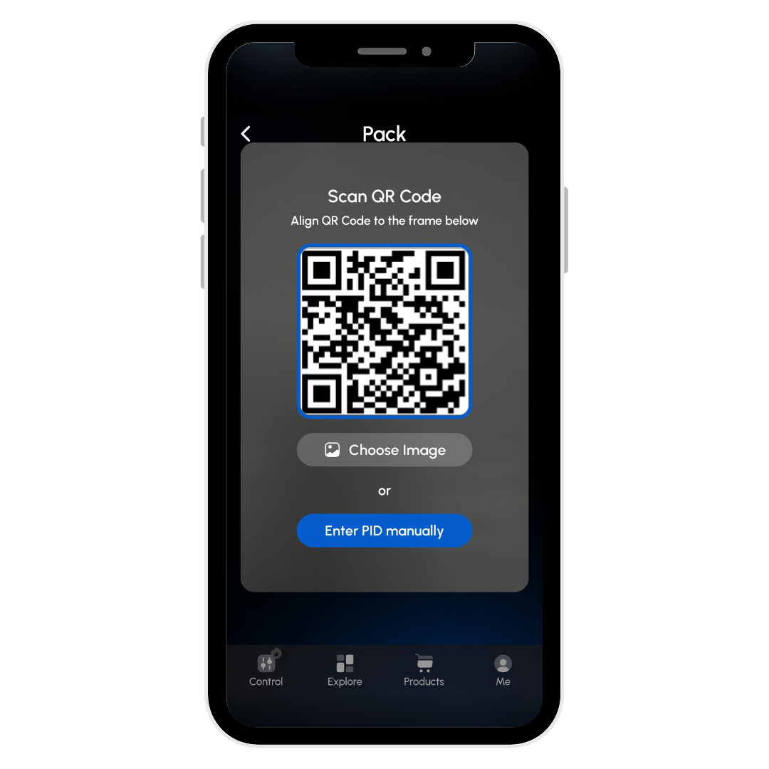 scan QR code cartridge pack