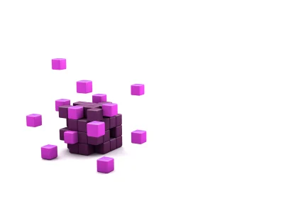 形成立方体的3D块