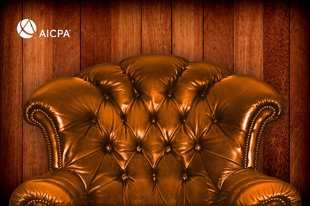stuffed leather brown chair